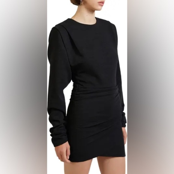 En Saison NWT Ada Ruched Mini Dress in Black Size Small - Picture 6 of 10